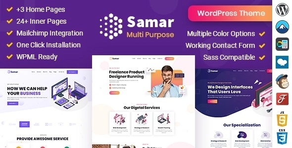 Samar | Creative Agency WordPress Theme