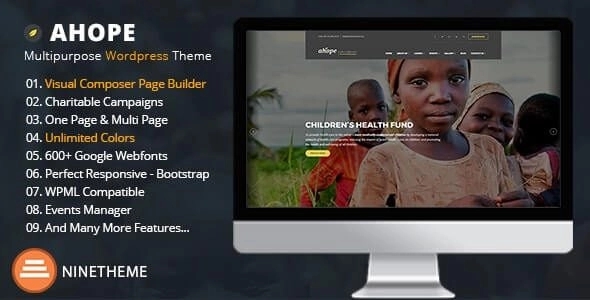 Ahope - Nonprofit WordPress Theme