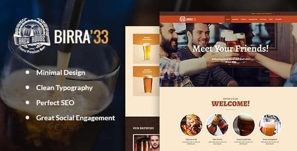 Birra - Brewery Brewpub and Craft Beer Shop WordPress Theme