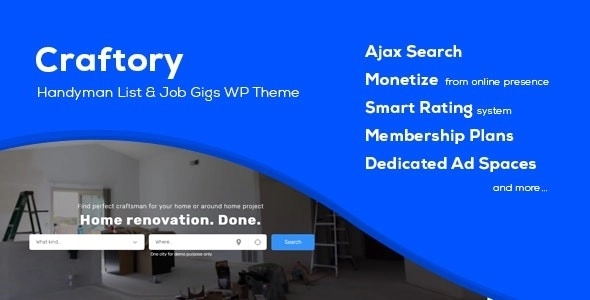 Craftory - Directory Listing Job Board WordPress Theme