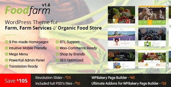 FoodFarm -  farms, farmer, food retail, food company, organic food, seed, fruits, animals food…
