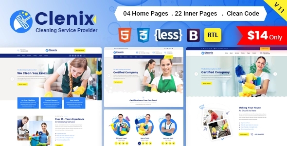 Clenix - Cleaning Services WordPress Theme