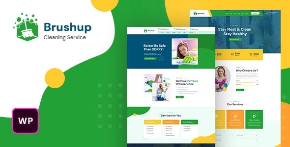 Brushup - Cleaning Service Company WordPress Theme