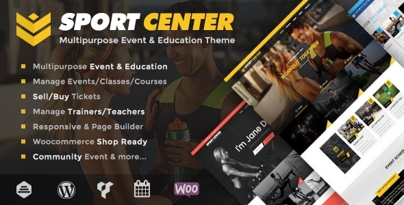 Sport Center - Multipurpose Events & Education WordPress Theme Version