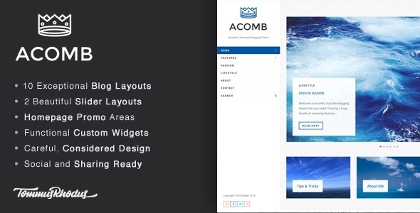 Acomb - Responsive Blogging WordPress Theme