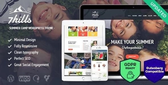 SevenHills - Hiking Summer Camp Children WordPress Theme