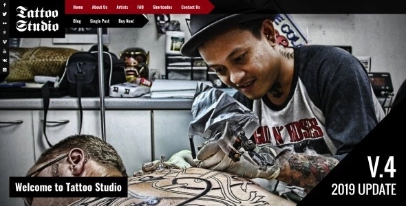 Tattoo Studio - Responsive WordPress Theme -  Tattoo, Piercing and Body Art
