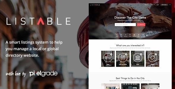 LISTABLE - listing directory WordPress theme that will help you create, manage and monetize a local