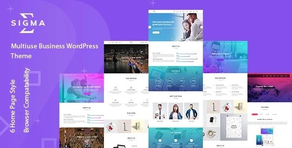 Sigma - Multipurpose WordPress Theme one page WordPress theme ideal for any kind of business