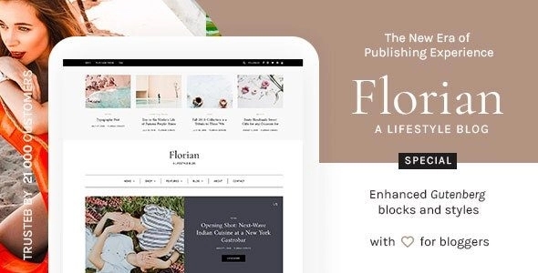 Florian - wonderful responsive WordPress blog theme enhanced for Gutenberg