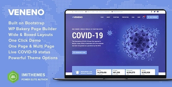 Veneno - WordPress Theme designed & developed for Medical websites