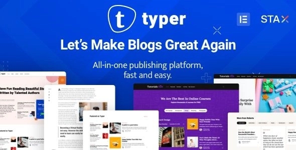 Typer - Typer is Fast & Modern WordPress Theme that lets you have your own Front User Profile