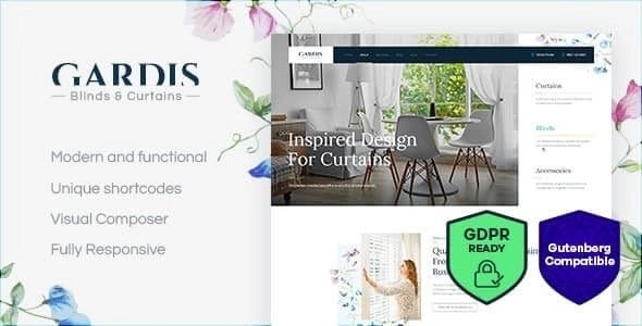 Gardis - light, fresh and clean Blinds & Curtains WordPress Theme