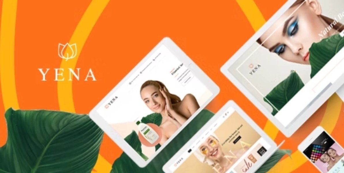 Yena - stunning eCommerce theme we designed for all beauty websites and cosmetics shops